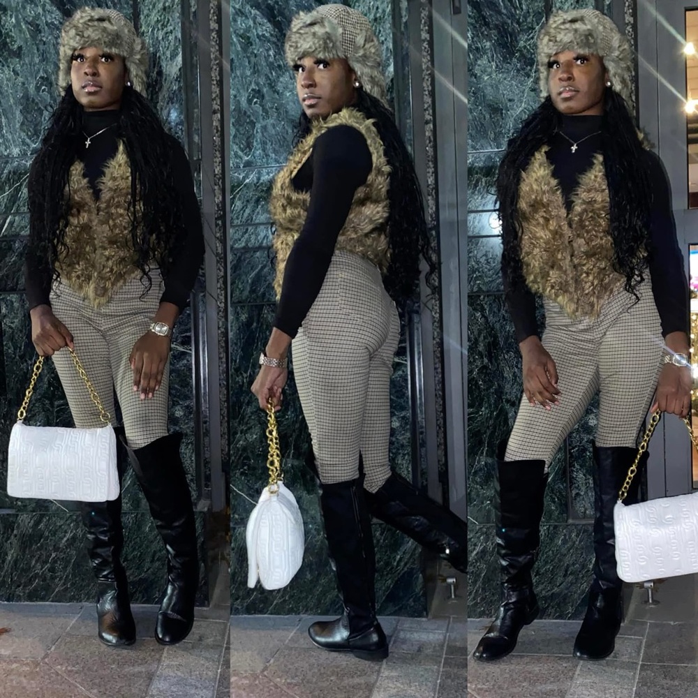 Stylish Tan Women's Pants Or Hat Or Boots Or Vest